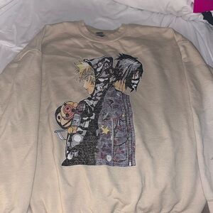 Graphic Beige Anime Sweatshirt